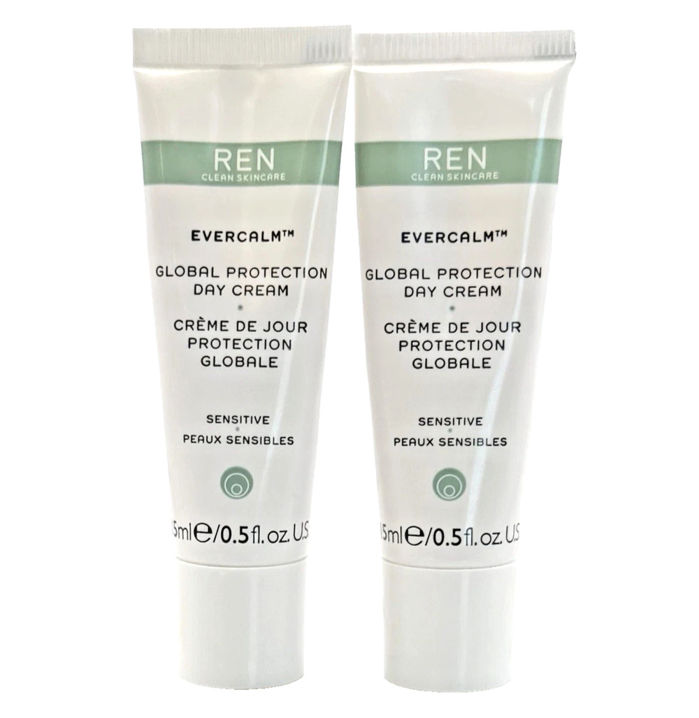 2x REN Evercalm Global Protection Day Cream 0.5oz/15ml each Discontinued, Sealed